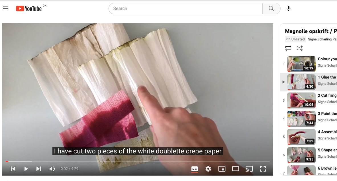 Paper magnolia tutorial